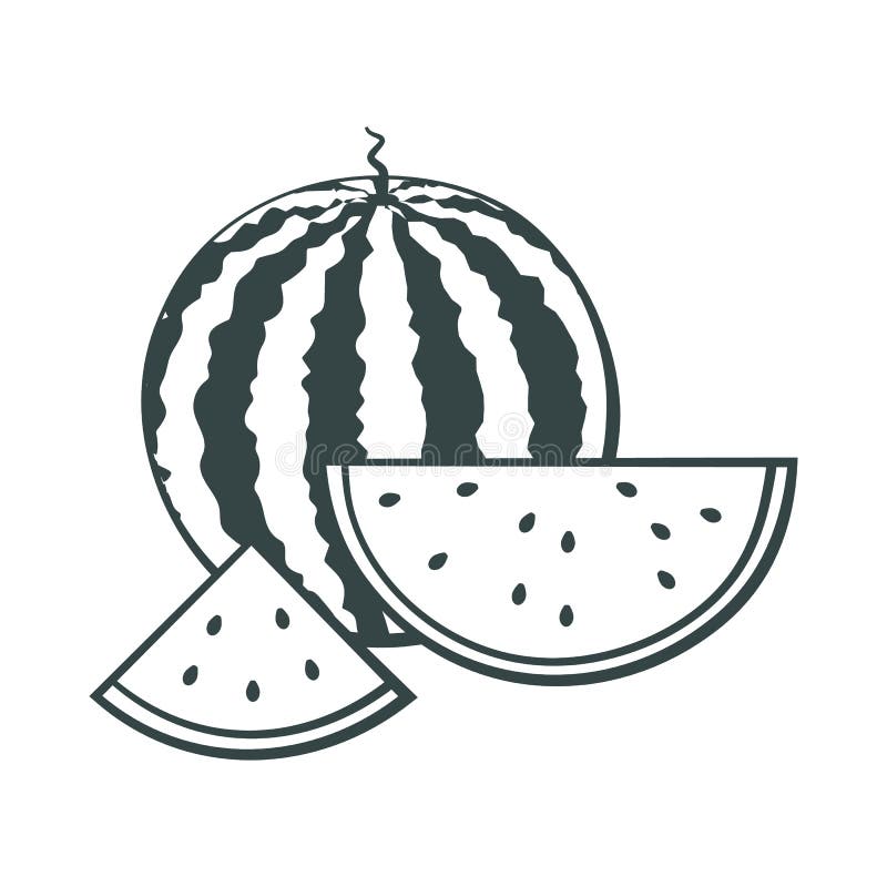 outline images of watermelon