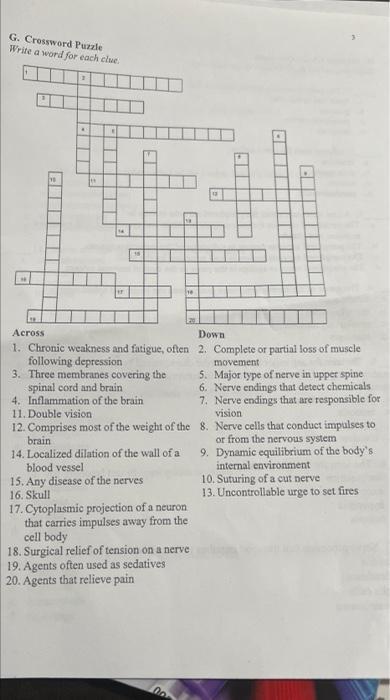 crossword clue fatigue