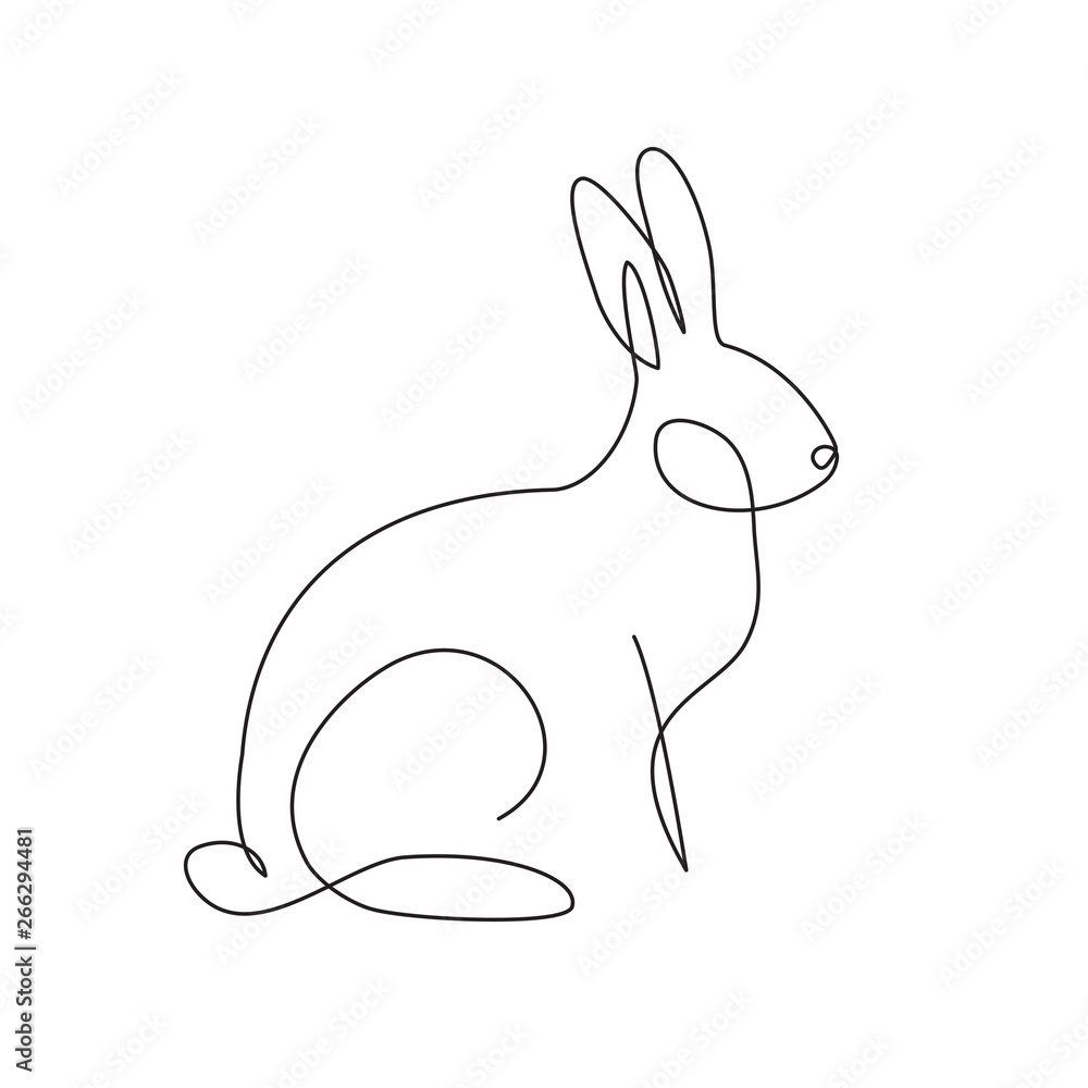 bunny line art