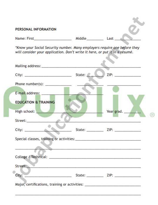 publix application login online