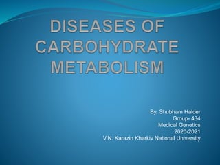 disorders of carbohydrate metabolism ppt