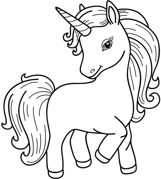 unicorn outline