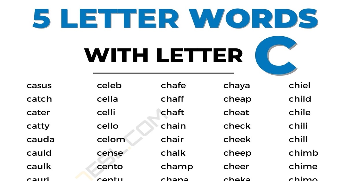 5 letter words that start with c