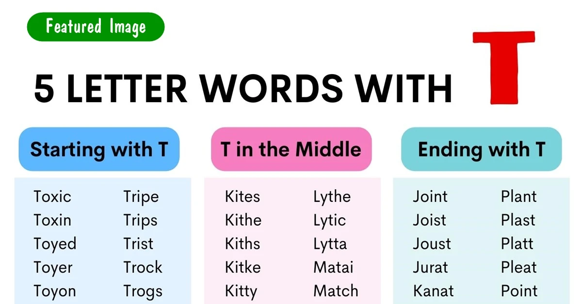 5-letter words with o and t