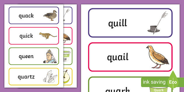 5 letter words with q u