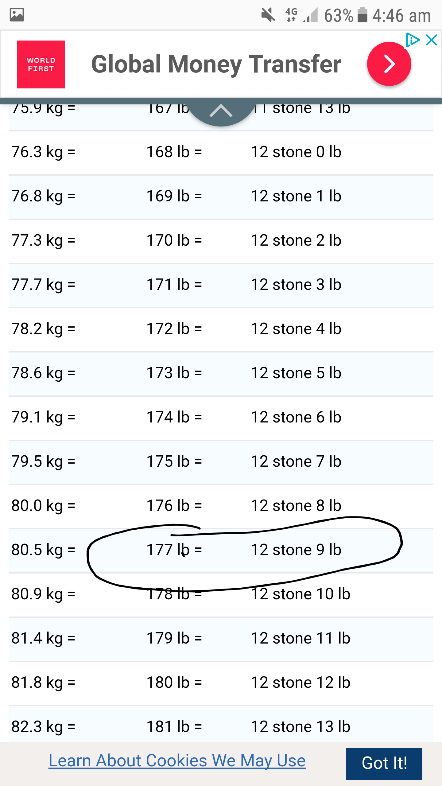 50 kg in stone and pounds