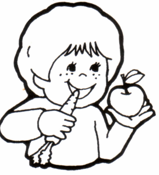 healthy clipart black and white