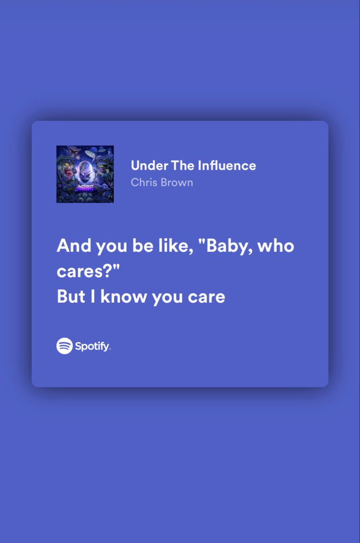 under the influence lyrics