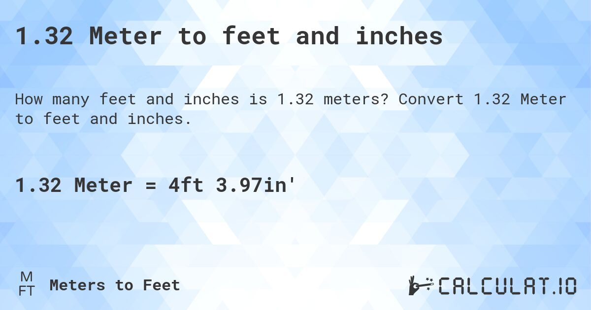 1.32 meters to feet