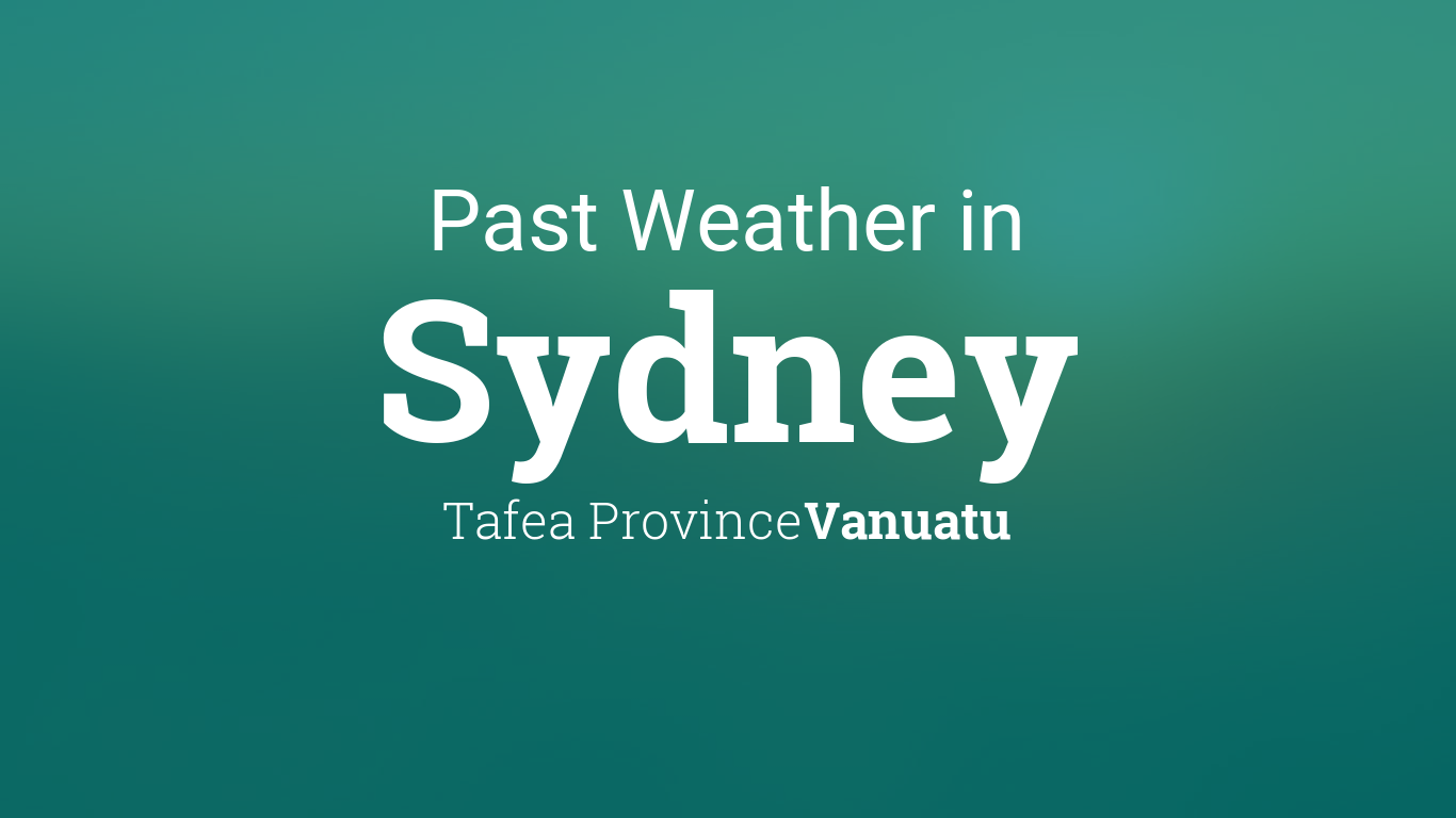 sydney past weather