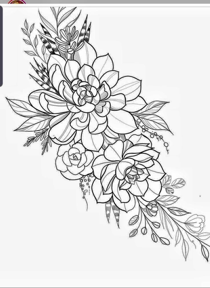 tattoo flower stencils