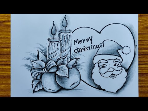 pencil sketch christmas drawings