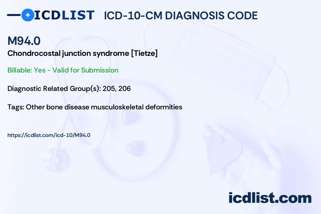 acute costochondritis icd 10