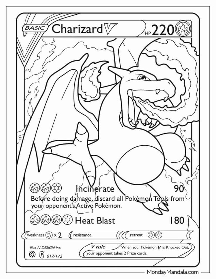 pokemon colouring cards