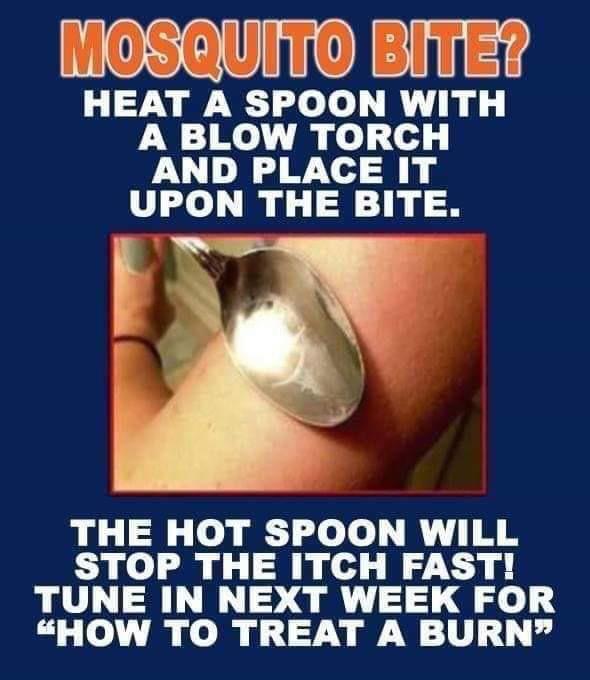 hot spoon for mosquito bites