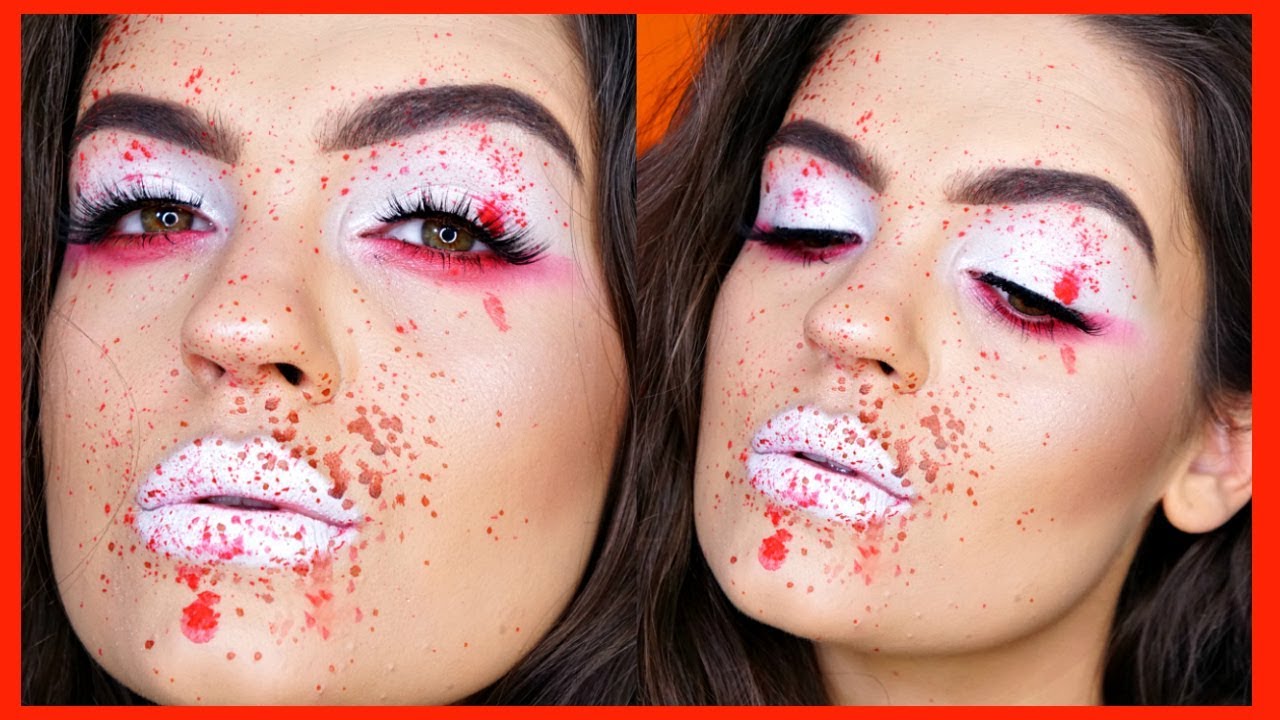 blood and glitter makeup