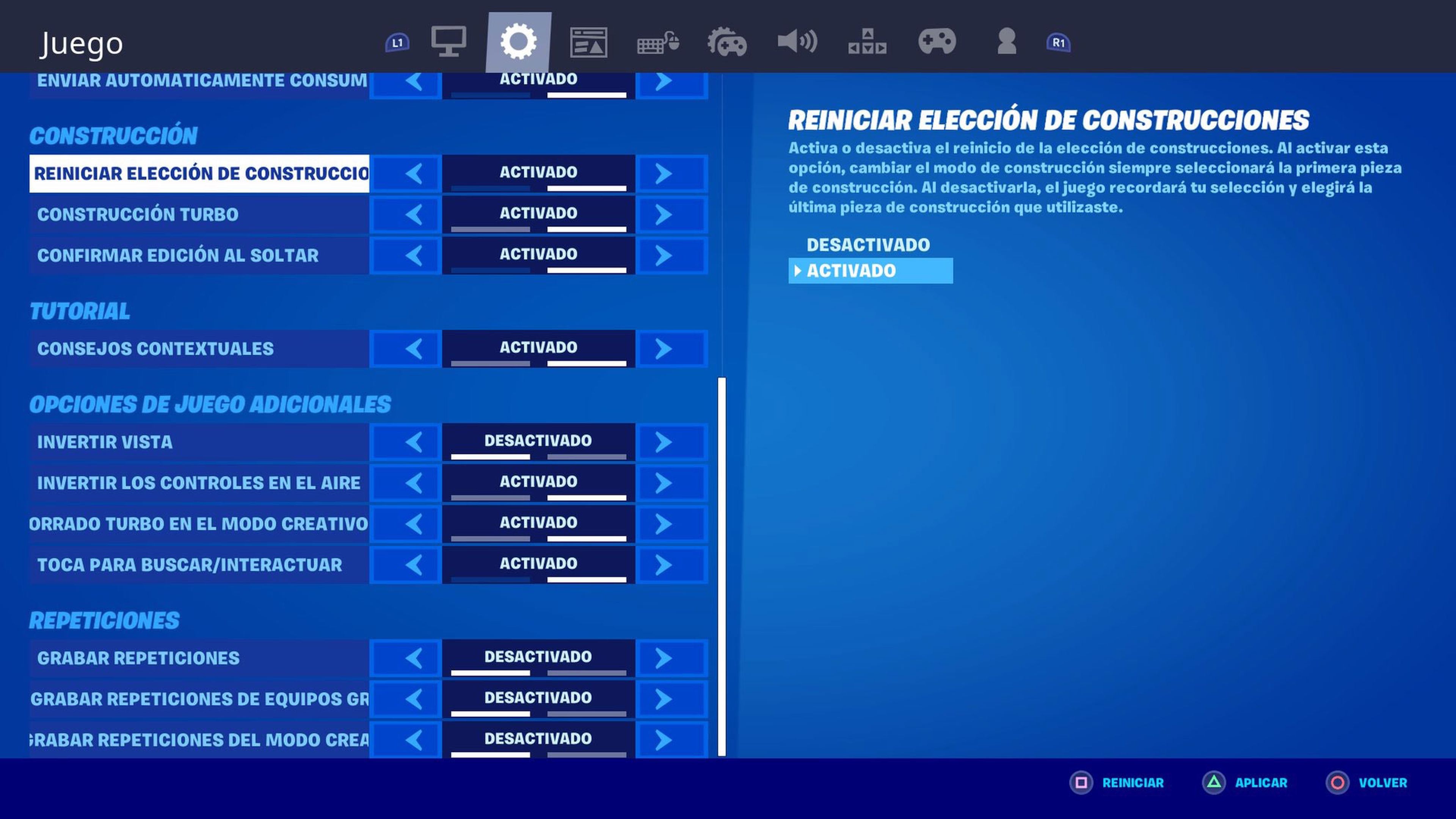 configurar mando fortnite