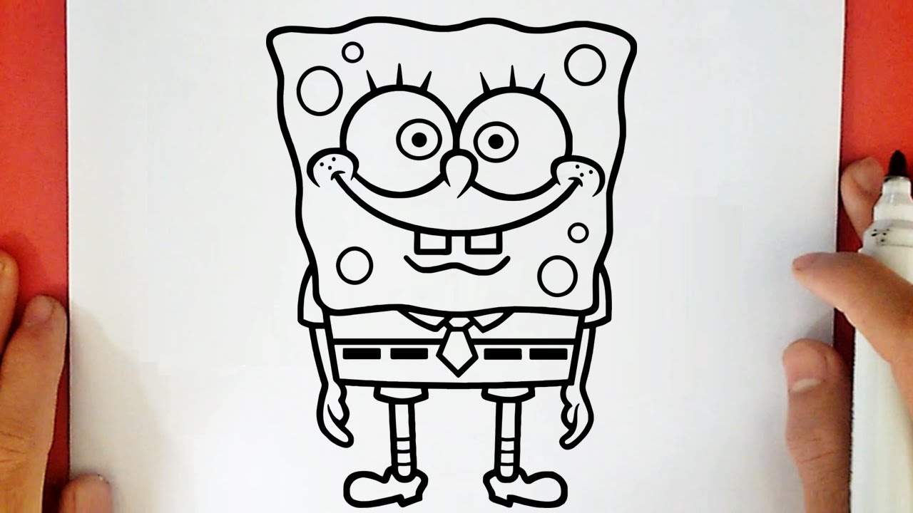 dibujo fácil de bob esponja