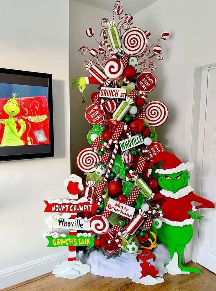 grinch tree decorations