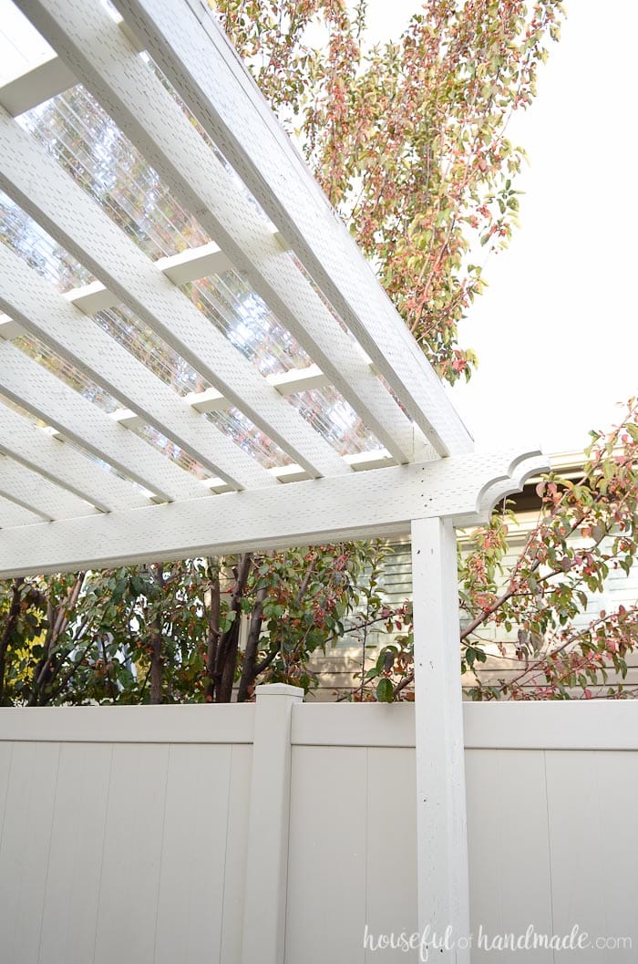 clear roof panels for pergola