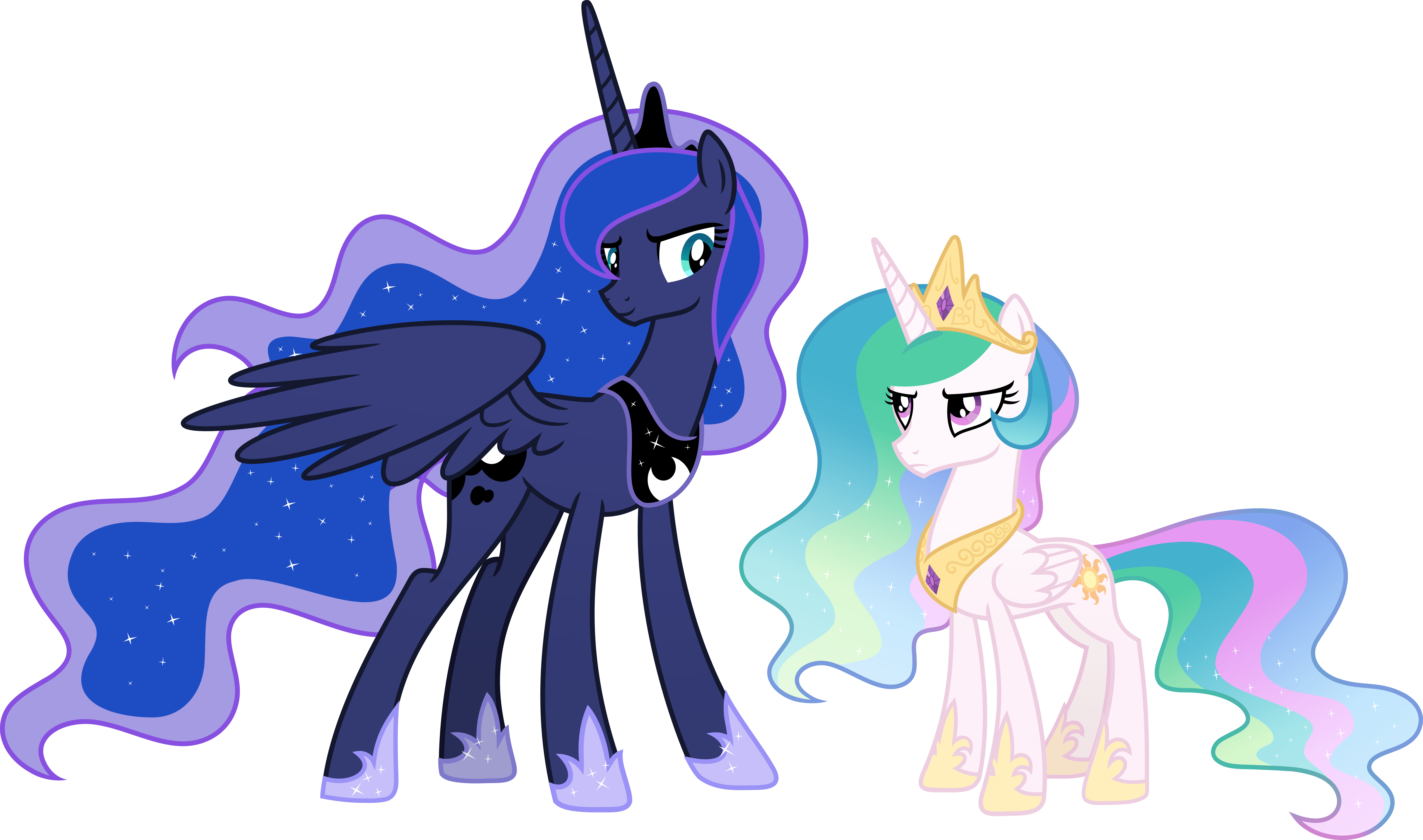 my little pony princess luna and princess celestia