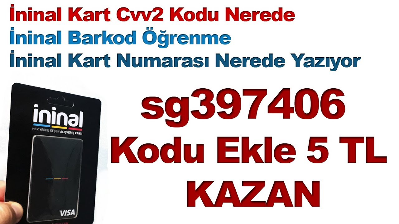 ininal hesap numarası nedir