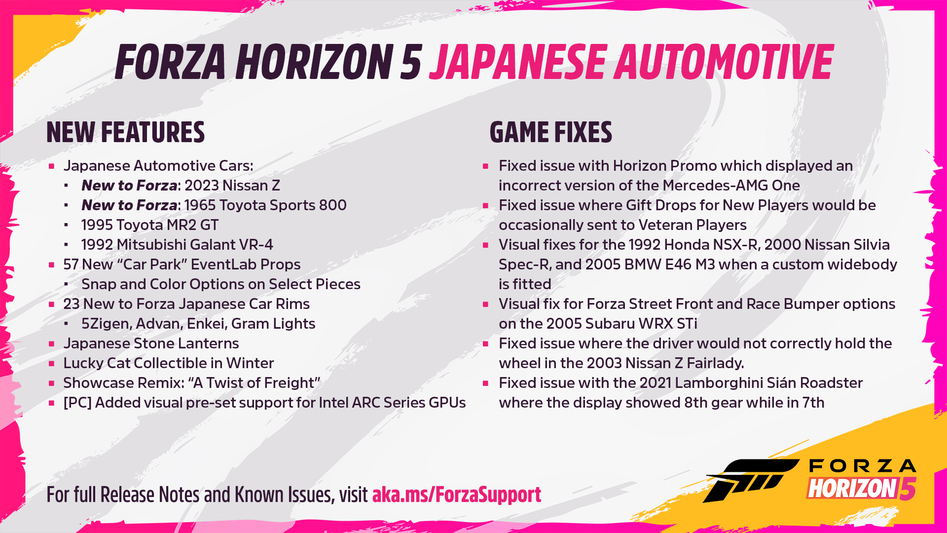 forza horizon 5 support