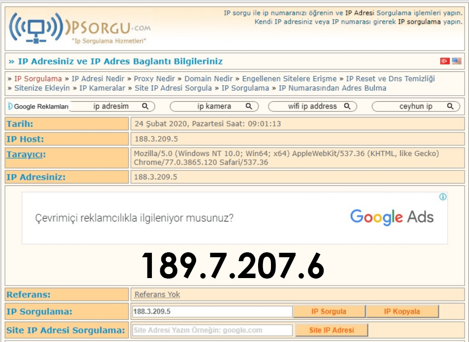 ip adresinden telefon numarası bulunur mu