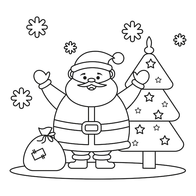 santa claus dibujo para colorear