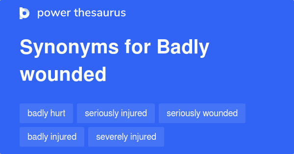 wounded synonym