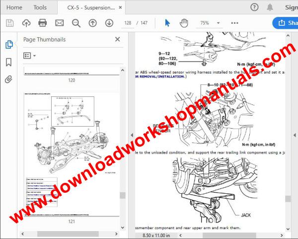 mazda cx 5 service manual