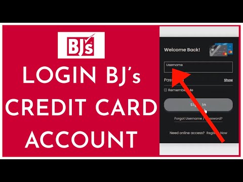 bj credit card login