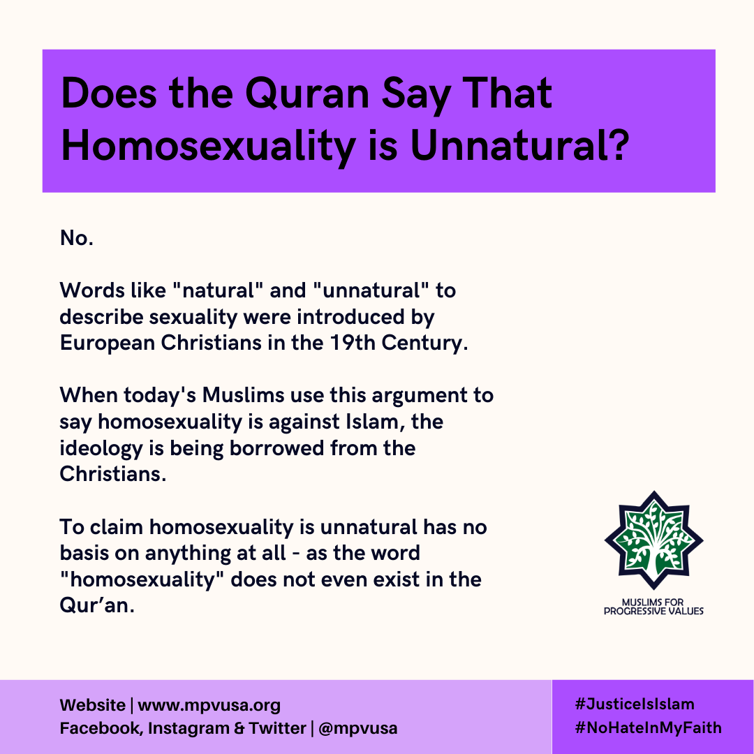 what does the quran say about homosexuality