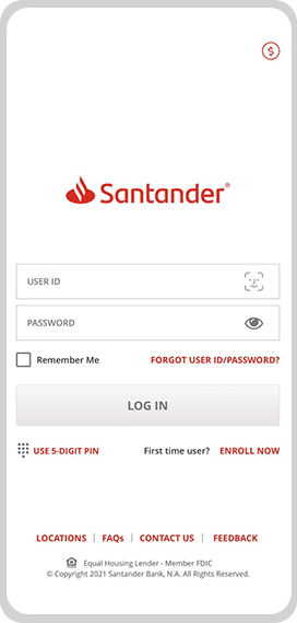 santander online uk login