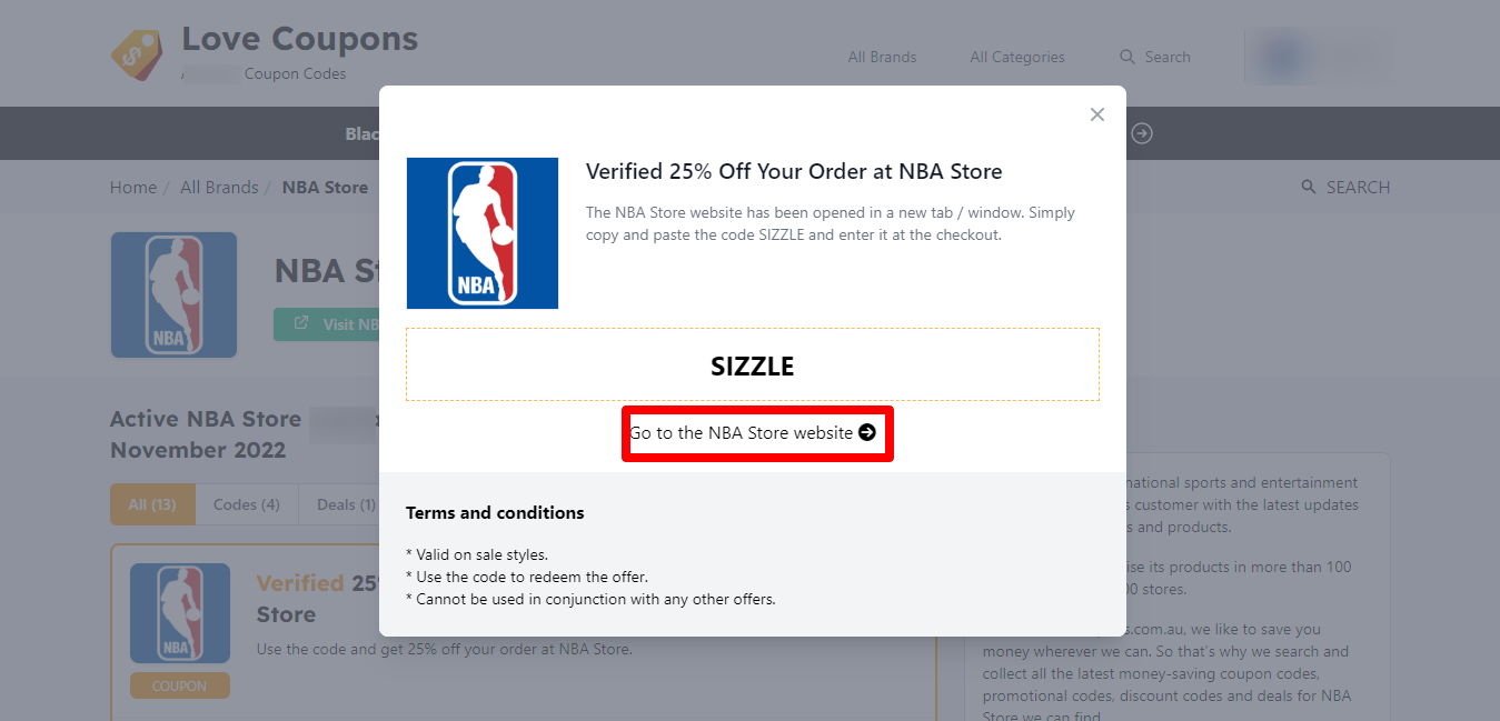 nba store coupon