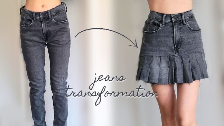 how to convert jeans into a skirt