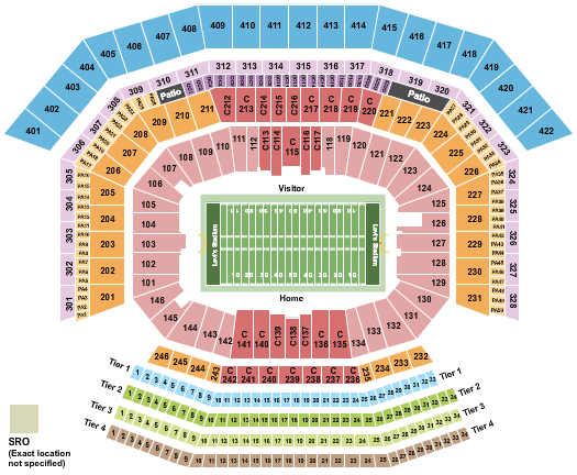 levi stadium seating chart