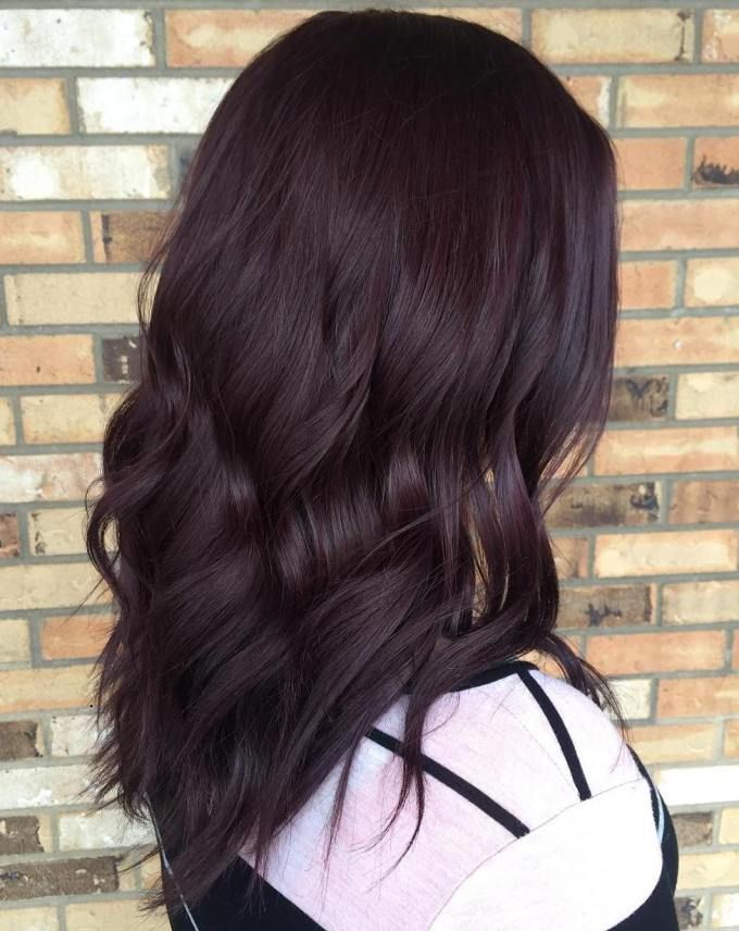 dark hair with burgundy