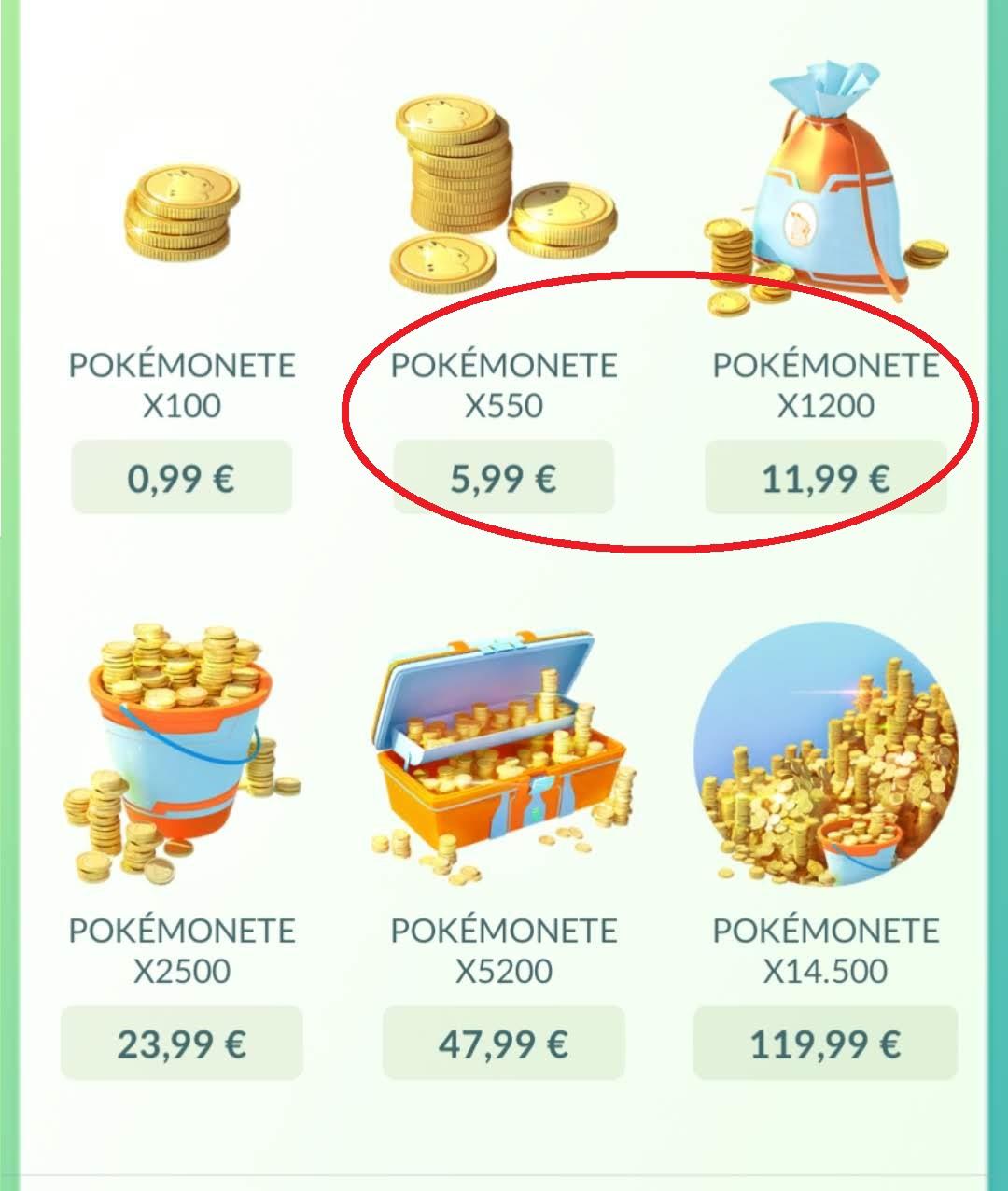 pokemon go purchase coins