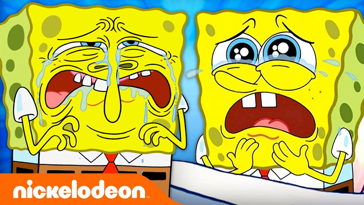 spongebob crying