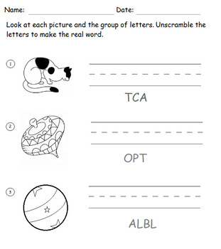 unscramble letters to form words