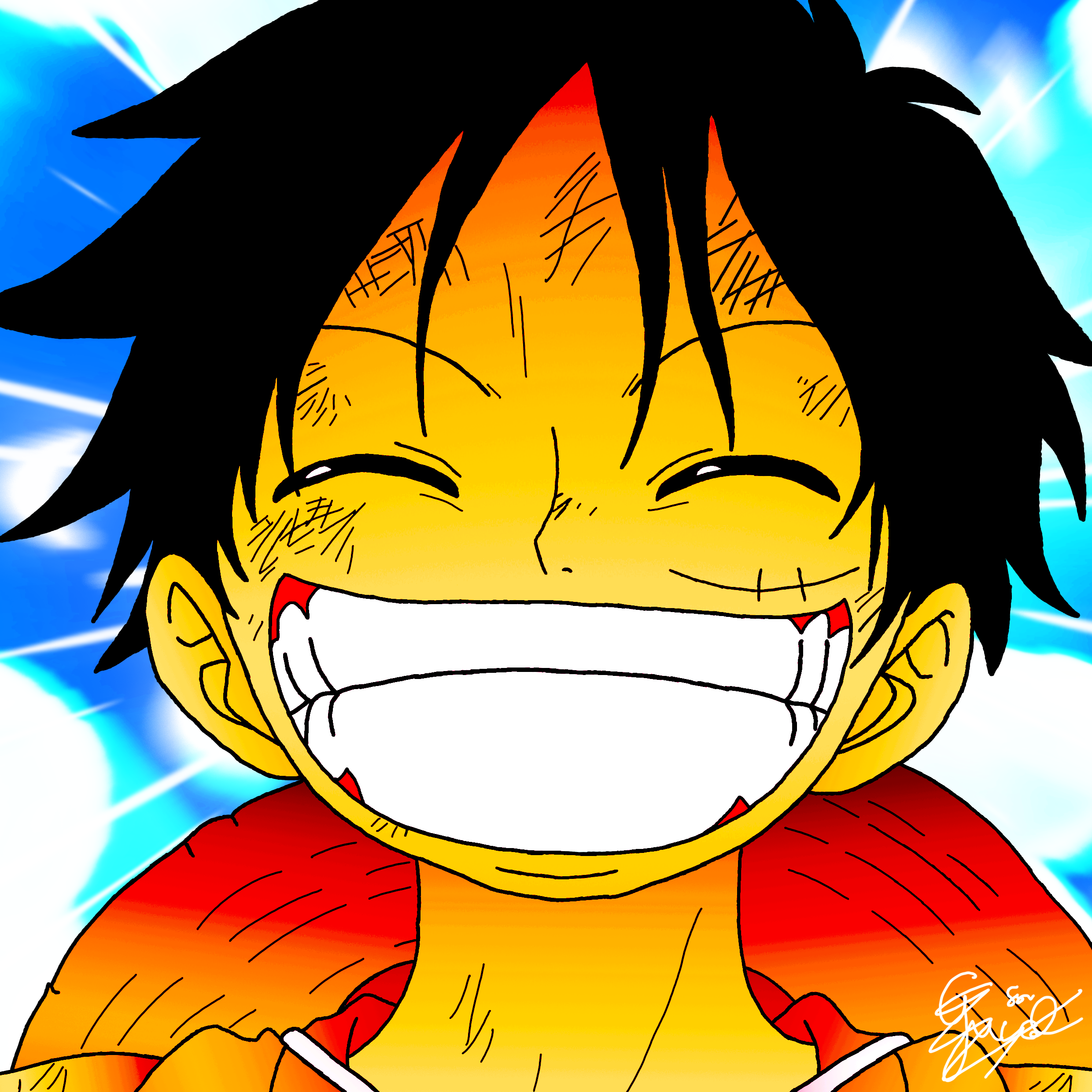 luffy smile face