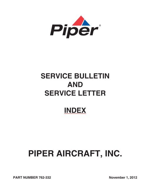 piper service bulletin