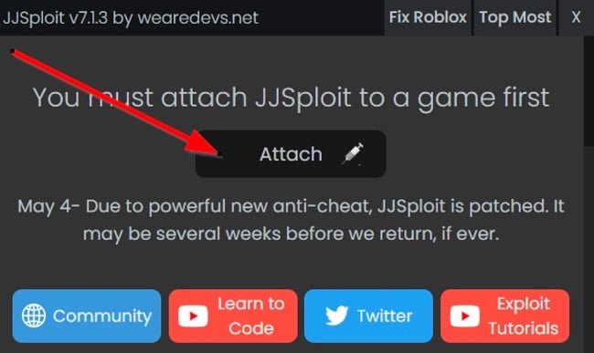 jjsploit injection failed is roblox open