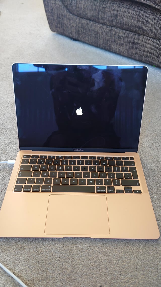 macbook air stuck on apple logo