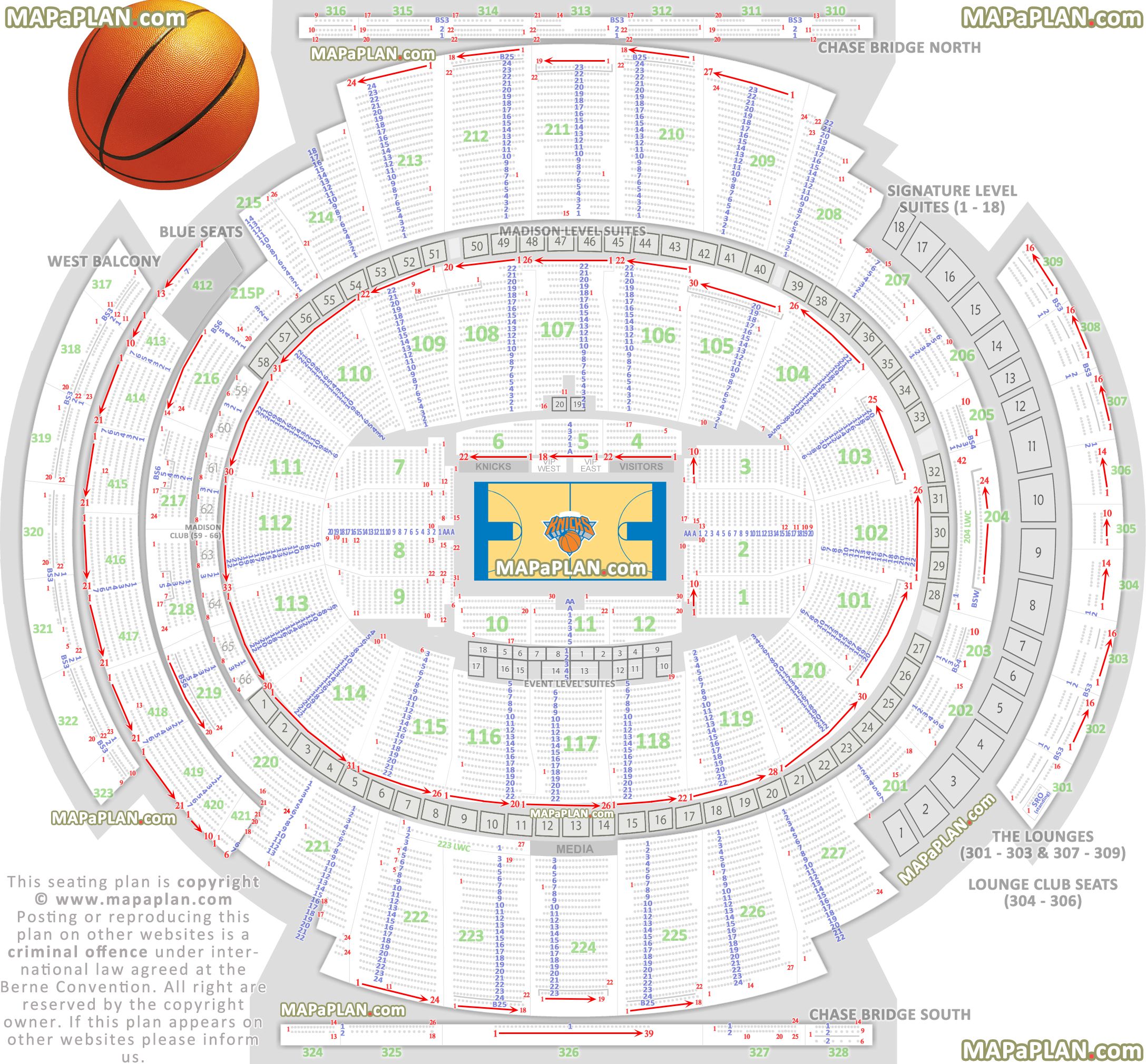 msg seating capacity