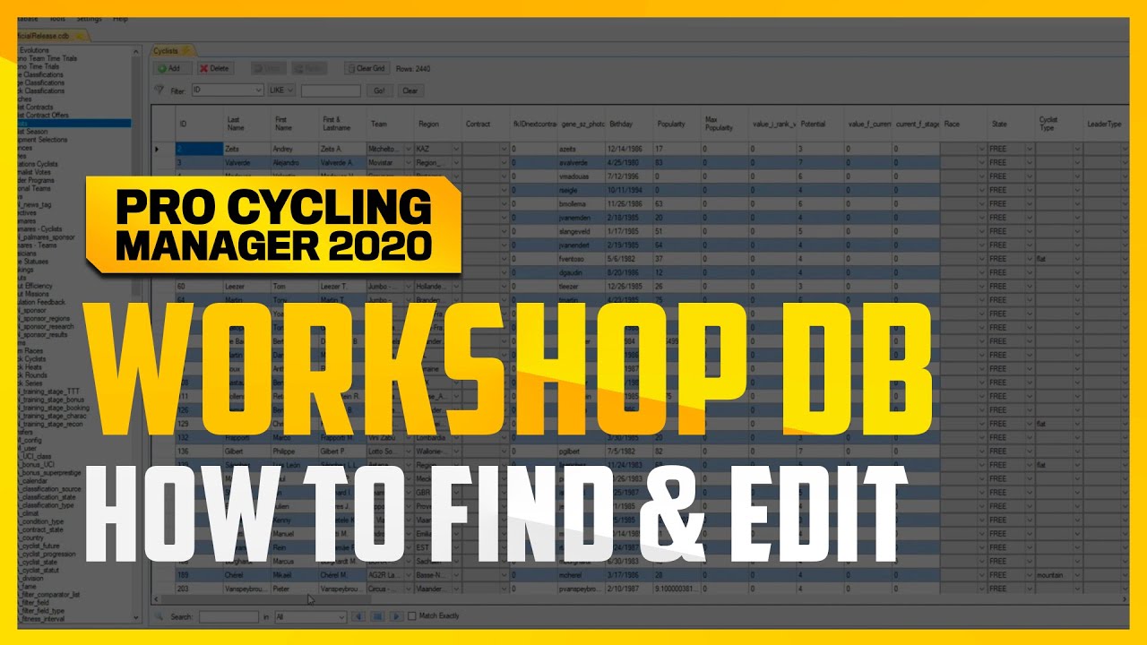 pro cycling manager 2019 editor