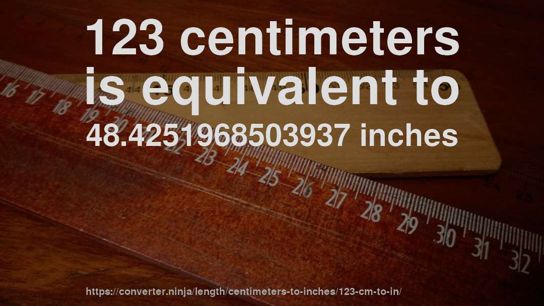 123cm to inches