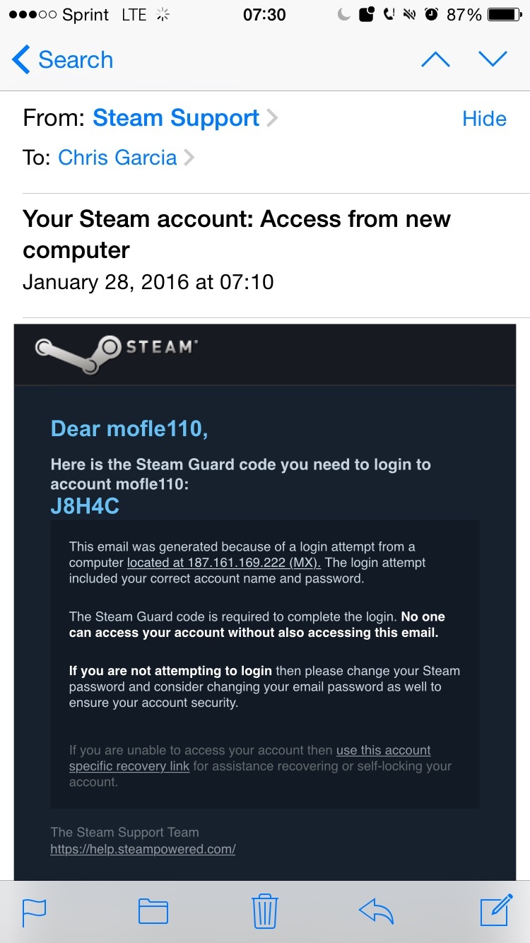 steam account stolen email changed