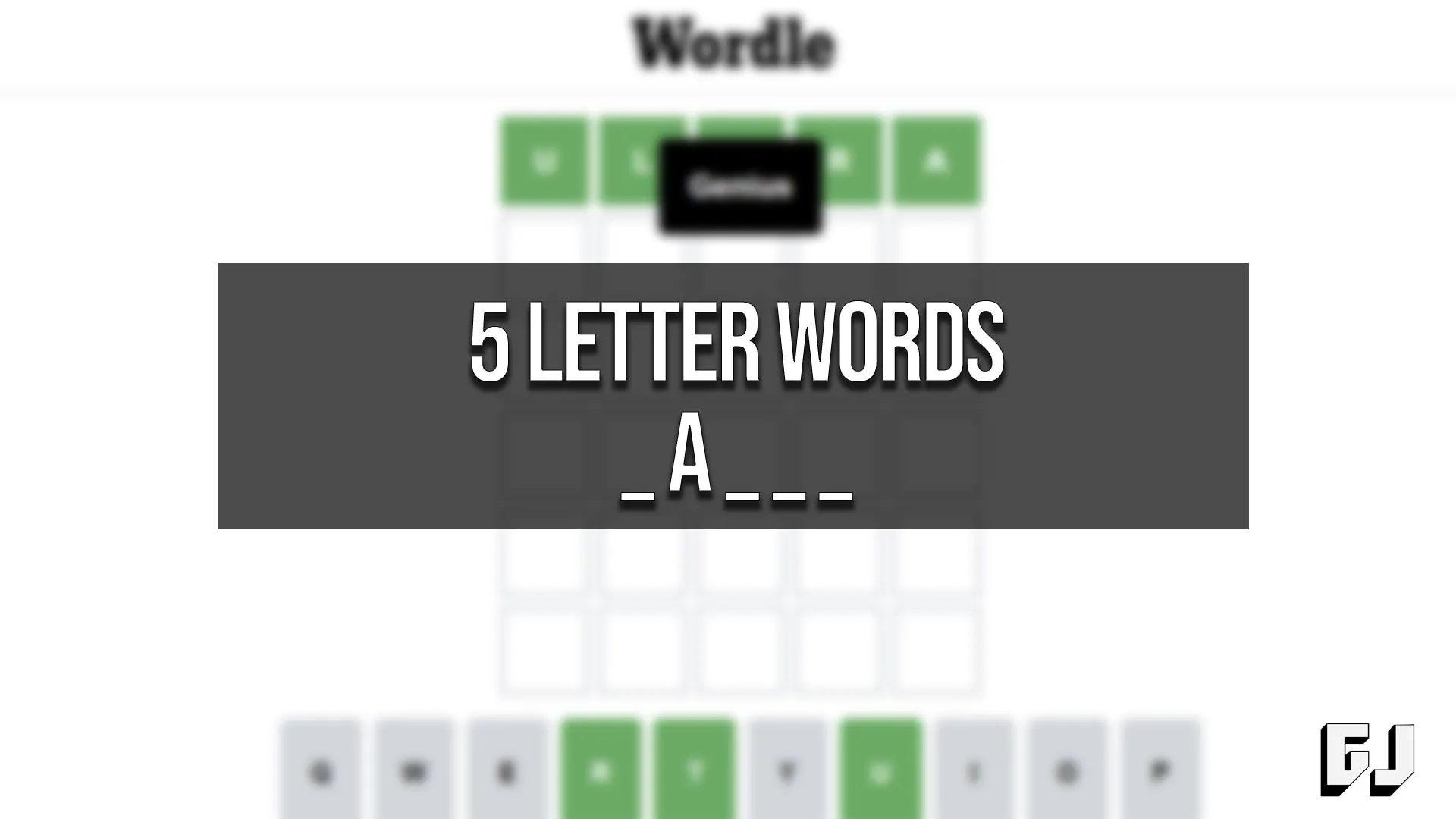 5 letter word with second letter a